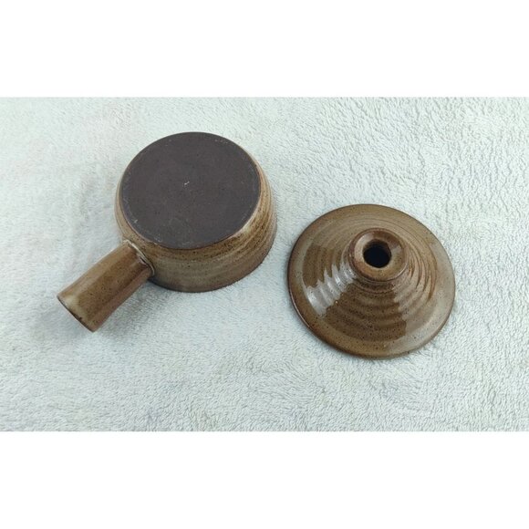 Bean Pot Stoneware Baking Bowl Vented Lid Pottery Handmade Bakeware Soup Chowder - Picture 8 of 12
